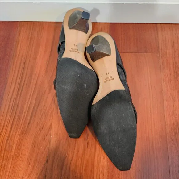 CYDWOQ Vintage Handmade Leather Kitten Heel Pumps – Brown Metallic | US 10/EU 41 - Picture 10 of 12